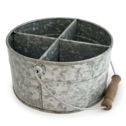 BarProducts.com Galvanized Table Caddy - Round Bar Caddies