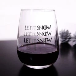 BarProducts.com Let It Snow Stemless Wine Glass BAR SUPPLIES