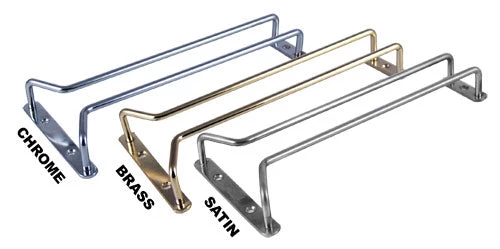glass-hangers-group.jpg BarProducts.com Single Rail Glass Hanger Rack - Size And Finish Options