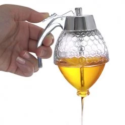BarProducts.com KITCHEN, DINING & SERVICE Handmade Glass Non Drip Honey Dispenser (6.6 Oz. / 200 Ml.)