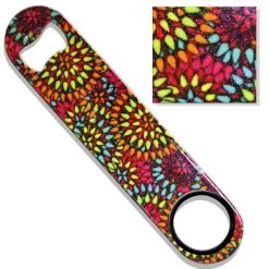 BarProducts.com Bartending Bottle Openers Glitter Hippie Flowers Kolorcoat™ Speed Bottle Opener