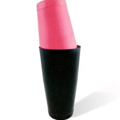 BarProducts.com BarConic® Cocktail Shaker Set - 28oz / 18oz Weighted Tins - Twilight Black / Glitter Pink BAR TOOLS
