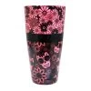 BarProducts.com BAR TOOLS Cocktail Shaker Tin - Printed Designer Series - 28oz Weighted - NEON Pink Glitter Floral Skulls