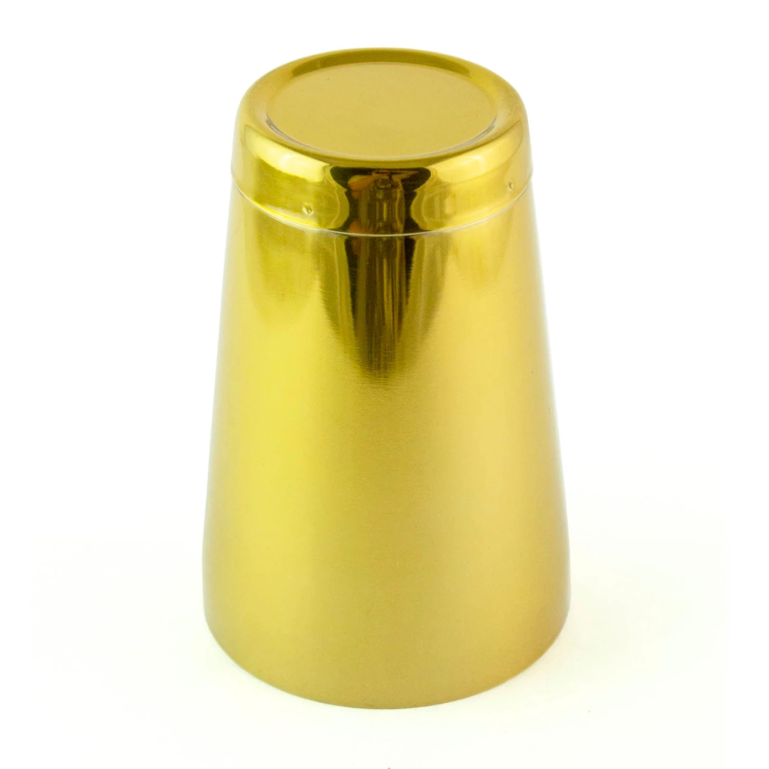 gold-cocktail-shaker-18ounce-2.jpg BarProducts.com Cocktail Shakers Cocktail Shaker Tin - 18 Ounce Weighted - Reflective Gold
