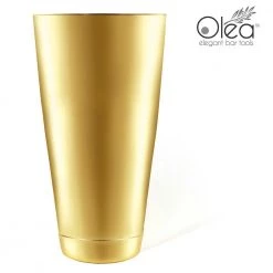 BarProducts.com Master Mixology Olea™ Cocktail Shaker - Gold Plated - 28oz Weighted