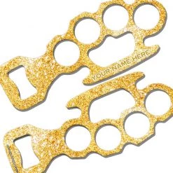 BarProducts.com ADD YOUR NAME Knuckle Buster Bottle Opener - Glitter BAR TOOLS