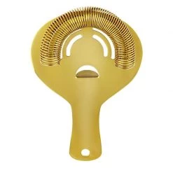 BarProducts.com Olea™ Hawthorne Cocktail Strainer - Gold Plated