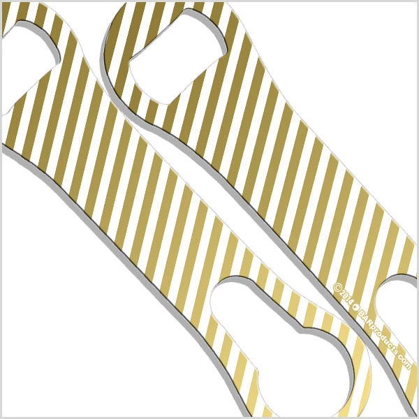 gold-ombre-stripes-vrod-bar-key.jpg BarProducts.com Bartending Bottle Openers Gold Ombre V-Rod® Bottle Opener