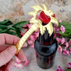 BarProducts.com BarConic® Palm Tree Zinc Alloy Bottle Opener - Gold Plated