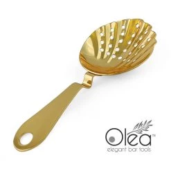 Bar Products Olea™ Shell Julep Cocktail Strainer - Gold Plated BAR TOOLS