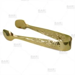 BarProducts.com Gold Plated 4 Inch Sugar Tongs