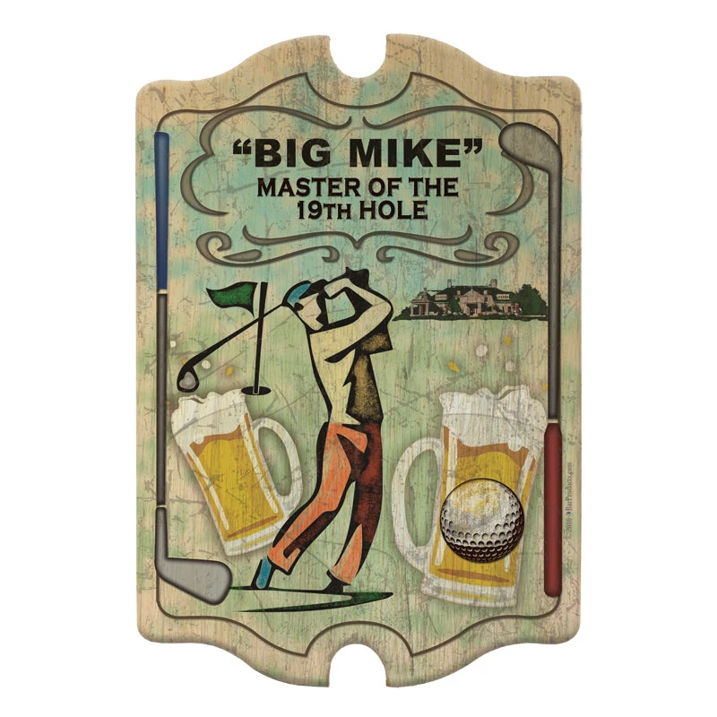 golf-tav-sign_2-bpc-800.jpg BarProducts.com Custom Tavern Shaped Wood Bar Sign - Golf BAR DECOR