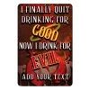 BarProducts.com Bar Signs Metal Bar Sign - Customized - Good Evil - 12" X 18"