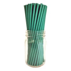 BarProducts.com BarConic® "Eco-Friendly" Paper Straws - 7 3/4" Solid Green - 100 Pack BAR SUPPLIES