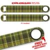 BarProducts.com Bartending Bottle Openers Kolorcoat™ 11" Long COLOSSAL™ Speed Bottle Opener – Green Plaid