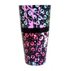 BarProducts.com Cocktail Shaker Tin - Printed Designer Series - 28oz Weighted - Girly Grunge Splatter Skulls BAR TOOLS