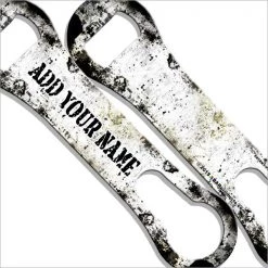 BarProducts.com BAR TOOLS ADD YOUR NAME V-ROD® Bottle Opener – Grunge – Several Color Options