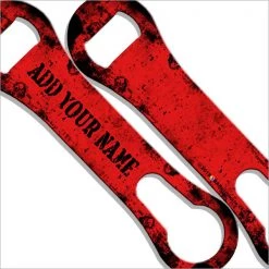 BarProducts.com BAR TOOLS ADD YOUR NAME V-ROD® Bottle Opener – Grunge – Several Color Options