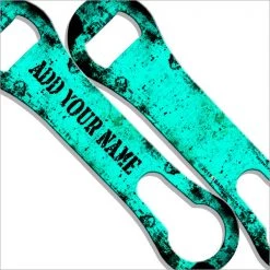 BarProducts.com BAR TOOLS ADD YOUR NAME V-ROD® Bottle Opener – Grunge – Several Color Options