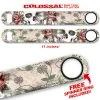 BarProducts.com Kolorcoat™ 11" Long COLOSSAL™ Speed Bottle Opener – Skulls N Roses Bartending Bottle Openers