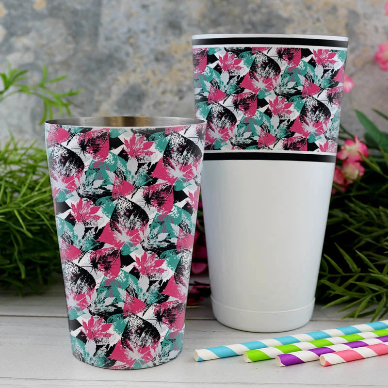 grungy-leaves-shaker-set-18-28-5.jpg BarProducts.com Printed Cocktail Shakers Grunge Leaves Shaker Set - 28 And 18 Ounce