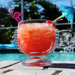 BarProducts.com BAR SUPPLIES BarConic® 16 Oz Double Sided Happy / Sad Tiki Glass