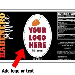 BarProducts.com Cocktail Ingredients ADD YOUR NAME - Habenero Custom Hot Sauce