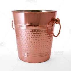 BarProducts.com Copper Ice Bucket - Hammered Style