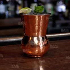 BarProducts.com BarConic® Hammered Copper Plated Hourglass Tumbler - 15oz BAR SUPPLIES