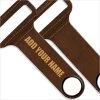 BarProducts.com "ADD YOUR NAME" HAMMERHEAD™ Bottle Opener - Brown Leather BAR TOOLS