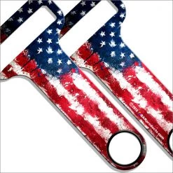 BarProducts.com Kolorcoat™ HAMMERHEAD™ Bottle Opener - US Flag Bartending Bottle Openers