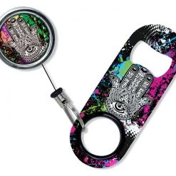 BarProducts.com Kolorcoat™ Mini Opener With Retractable Reel - Hamsa