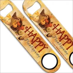 BarProducts.com Bartending Bottle Openers Speed Bottle Opener / Bar Key - Happy Thanksgiving