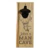 BarProducts Handcrafted Engraved Man Cave Wooden Wall Bottle Opener W/ Magnetic Cap Catcher