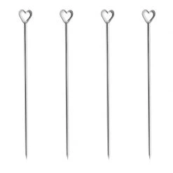 BarProducts.com Master Mixology BarConic® Heart Shaped Cocktail Picks - 4 Pack