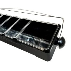 BarProducts.com SPECIAL COLLECTIONS Condiment Holder (4) 1-Quart (1) 2-Quart Fruit Trays - Black