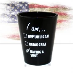 BarProducts.com I Am... Printed Black BarConic® Shot Glass