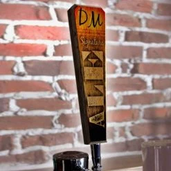 BarProducts Handcrafted Oak Wood Beer Tap Handles - Flared Shape - Initial ALE Design Woodshop Made In The USA