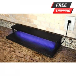 BarProducts.com LED Counter Caddies™ With BLACK Finish - 24" STRAIGHT Shelf