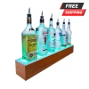 BarProducts.com BAR DECOR BarConic® LED Liquor Bottle Display Shelf - 1 Step - Wild Cherry - Several Lengths