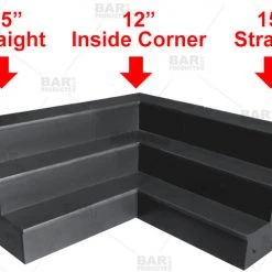 BarProducts.com MixMaster™ 4 Tier Incremental Wooden Liquor Bottle Shelf Displays - BLACK
