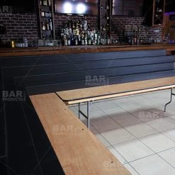 BarProducts.com MixMaster™ 4 Tier Incremental Wooden Liquor Bottle Shelf Displays - BLACK