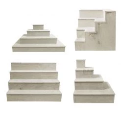 BarProducts.com MixMaster™ 4 Tier Incremental Wooden Liquor Bottle Shelf Displays - NATURAL BAR DECOR