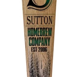 BarProducts Handcrafted Woodshop Made In The USA Oak Wood Beer Tap Handles - Flared Shape - Initial Homebrew Company