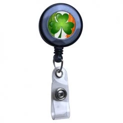 BarProducts.com Irish Flag And Shamrock, Translucent ID Badge Reels St. Patrick's Day Products
