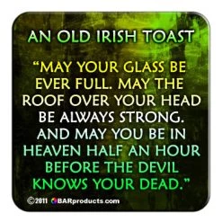 BarProducts.com BAR SUPPLIES Cork Bottom Coasters - Drinking Theme - 4