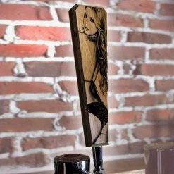 BarProducts Handcrafted Oak Wood Beer Tap Handles - Flared Shape - I'd Tap That Woodshop Made In The USA