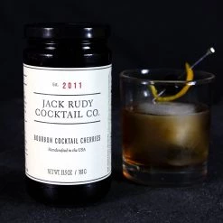 BarProducts.com Jack Rudy Bourbon Cocktail Cherries - 13.5 Ounce Jar