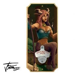 BarProducts.com Celyris - Wood Plaque Wall Mounted Bottle Opener Bartending Bottle Openers