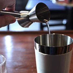 BarProducts.com BAR TOOLS BarConic® Stainless Steel Jigger With Handle, .75 Oz X 1.25 Oz